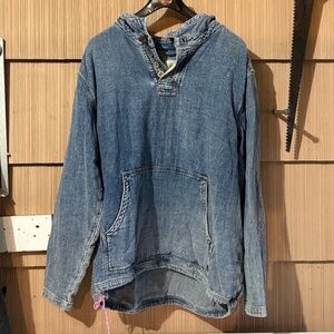 Men’s denim hoodie